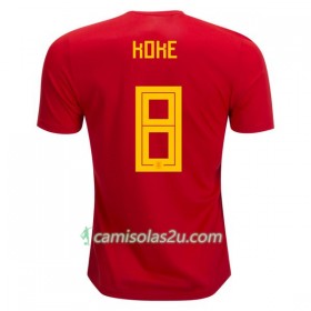 Camisolas de Futebol Espanha Koke 8 Equipamento Principal Copa do Mundo 2018 Manga Curta